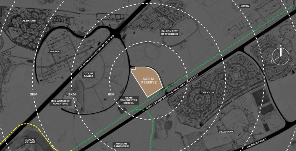 Sobha Reserve Location Map