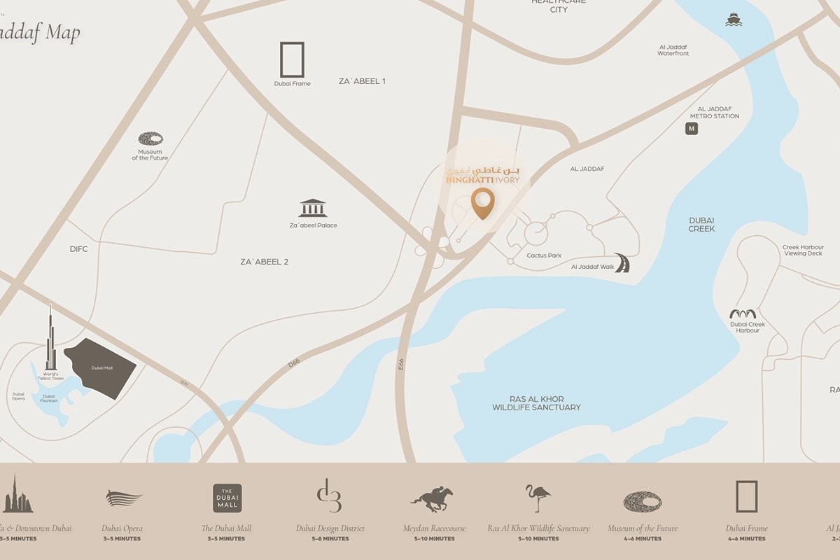 Binghatti Ivory - Location Map